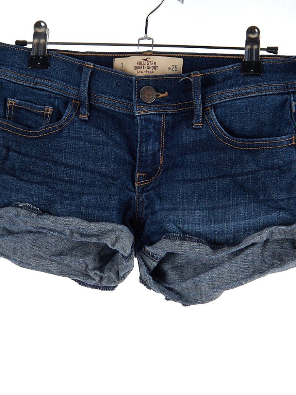 Y2K Vintage Hollister Low Rise Denim Short Short Dark Wash Women's 25